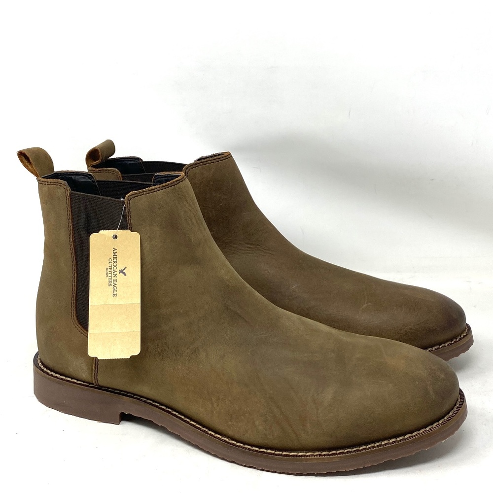 American Eagle AE Chelsea Boot Men's Size Leather Brown Mid Top ALSU01305